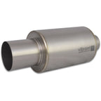 Vibrant Titanium Muffler w/Straight Cut Natural Tip 2.5in. Inlet / 2.5in. Outlet Vibrant Muffler