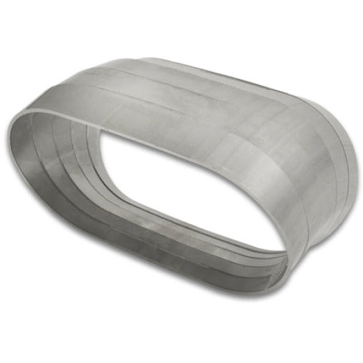 Vibrant Vertical 304 SS Nominal 3 in. Oval / 3.10 in. Centerline Radius, 9 degree per cut -Set of 5 Vibrant Steel Tubing