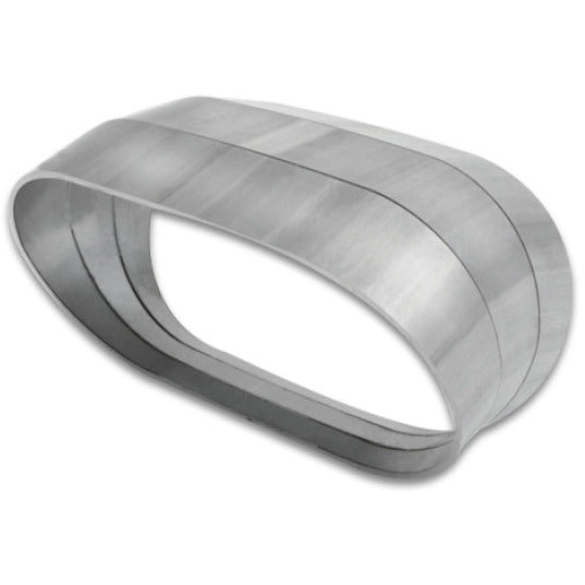 Vibrant Vertical 304 SS Nominal 3in. Oval / 2.35 in. Centerline Radius, 15 degree per cut -Set of 3 Vibrant Steel Tubing