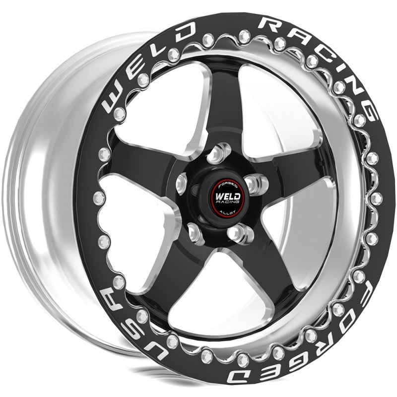 Weld S71 17x10 / 5x5 BP / 7.2in. BS 43mm O/S Black Wheel (HighPad) - Single Beadlock Weld Wheels - Forged