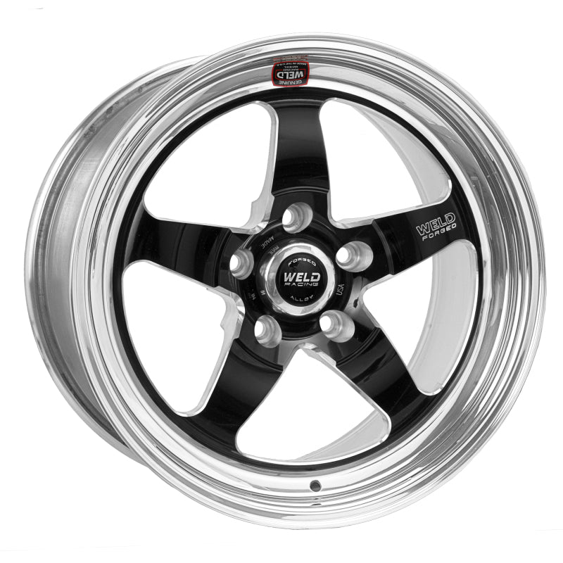 Weld S71 18x11 / 5x4.75 BP / 7.6in. BS Black Wheel (High Pad) - Non-Beadlock Weld Wheels - Forged