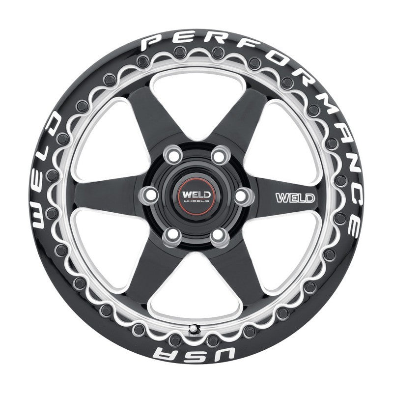 Weld S909 15x10 Ventura 6 Beadlock 6x139.7 ET38 BS7.00 Gloss BLK MIL DIA 106.1 Weld Wheels - Cast
