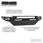 Westin 13-18 Dodge Ram 1500 / 2019 Ram 1500 Classic Pro-Mod Front Bumper - Textured Black