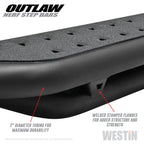 Westin 14-18 Chevrolet/GMC Silv/Seirra 1500 Double Cab Outlaw Nerf Step Bars - Textured Black