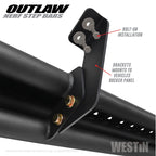 Westin 14-18 Chevrolet/GMC Silv/Seirra 1500 Double Cab Outlaw Nerf Step Bars - Textured Black