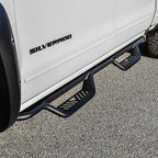 Westin 14-18 Chevrolet Silverado/GMC Sierra Crew Cab Outlaw Nerf Step Bars (Excl. Diesel) -Text. Blk