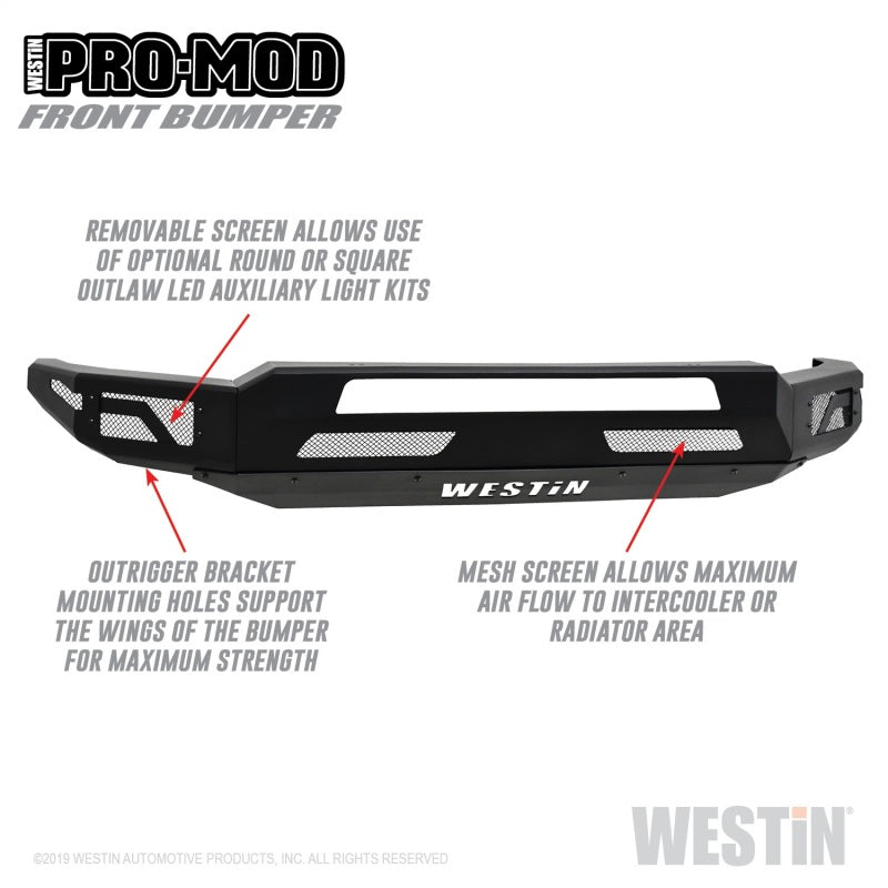 Westin 18-19 Ford F-150 Pro-Mod Front Bumper - Textured Black