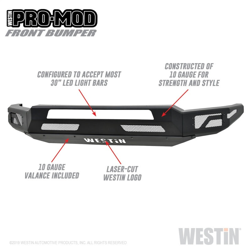 Westin 18-19 Ford F-150 Pro-Mod Front Bumper - Textured Black