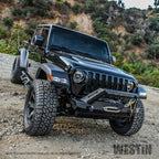 Westin 18-19 Jeep Wrangler JL WJ2 Stubby Front Bumper - Textured Black