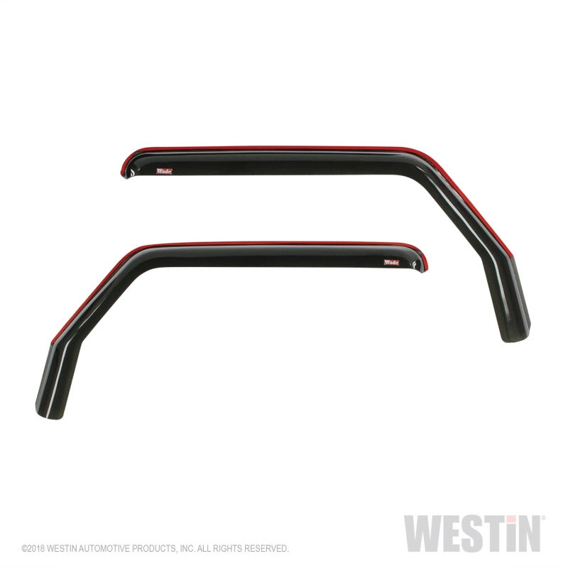 Westin 2018-2019 Jeep Wrangler JL In-Channel Wind Deflector 2pc - Smoke