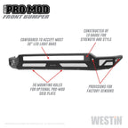 Westin 2020 Chevrolet Silverado 2500/3500 Pro-Mod Front Bumper - Textured Black