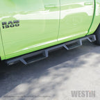 Westin/HDX 09-18 Dodge/Ram 1500 Crew Cab (5.5ft Bed) Drop Wheel to Wheel Nerf Step Bars - Txt Black