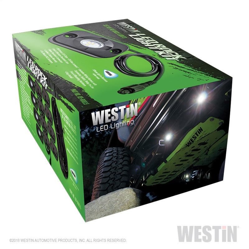 Westin LED Rock Light Kit - 07-18 Jeep Wrangler JK / 18-19 Jeep Wrangler JL - Black