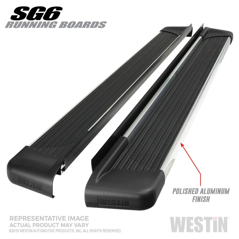 Westin SG6 Polished Aluminum Running Boards 79 in - Polished