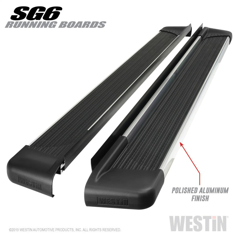 Westin SG6 Polished Aluminum Running Boards 85.50 in - Polished