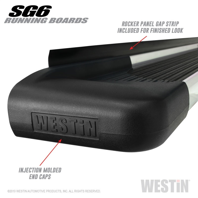 Westin SG6 Polished Aluminum Running Boards 85.50 in - Polished