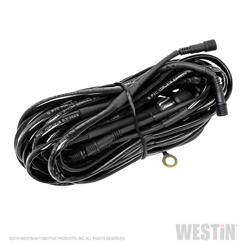 Westin Universal LED Rock Light Kit - 4 Lights - 14ft 9in Wiring Harness & Switch - Black