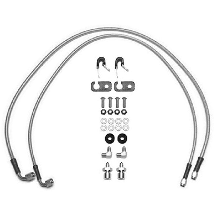 Wilwood 18-22 Jeep JL Flexline Kit 33in -3 M10-1.0 IF 1/8-27 NPT Straight 90 Degree Wilwood Brake Line Kits