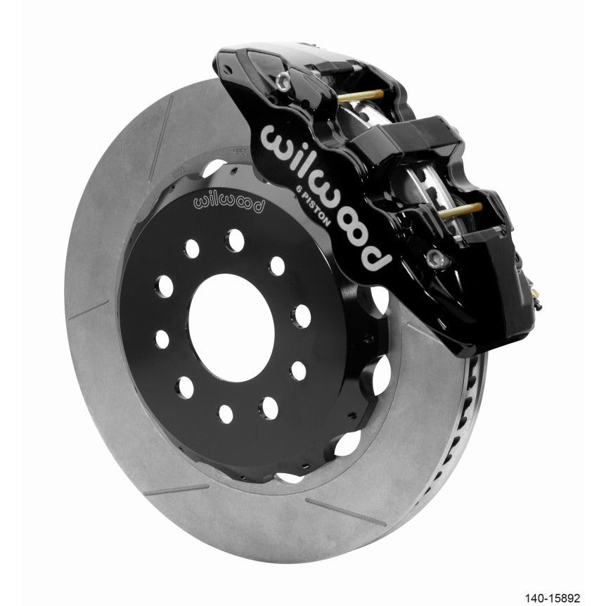 Wilwood AERO6 Front Hat Kit 14.00 Black 2018-Up Jeep JL w/Lines Wilwood Big Brake Kits