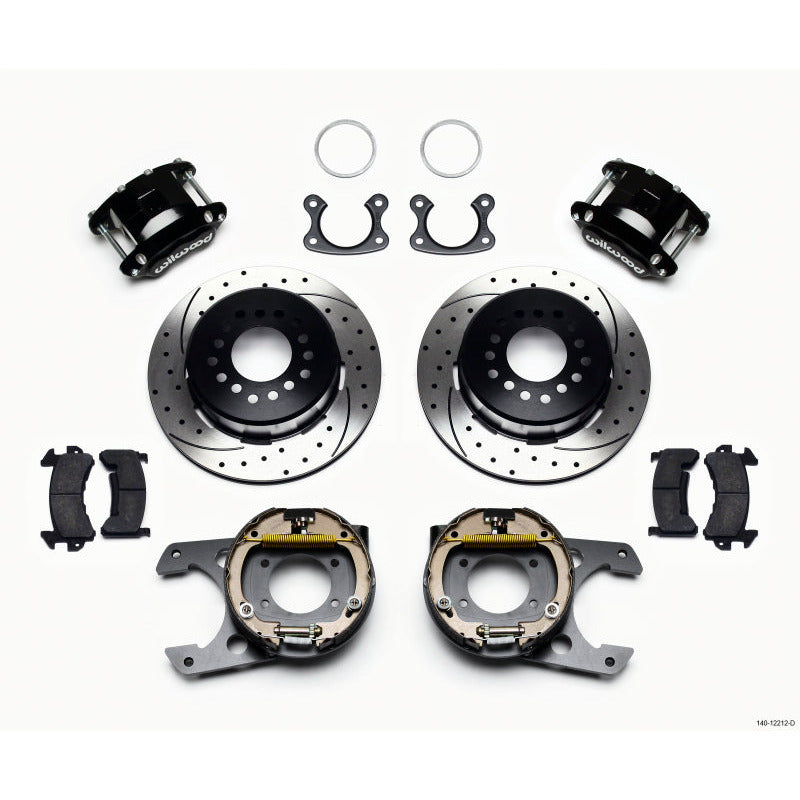 Wilwood D154 P/S Park Brake Kit Drilled Small Ford 2.50in Offset Wilwood Big Brake Kits