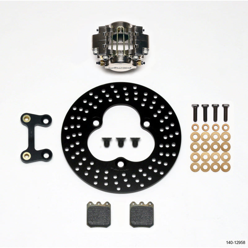 Wilwood Dynapro Single LW Left Front Kit - Midget 10.20in Aluminum Drilled Rotor Wilwood Big Brake Kits