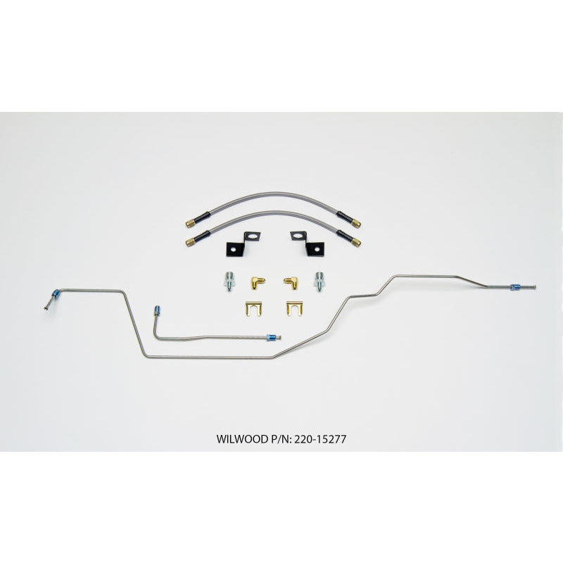 Wilwood Flexline Kit 14 inch -3 M10-1.0 IF 1/8 NPT 90 Deg w/tubing Wilwood Brake Line Kits