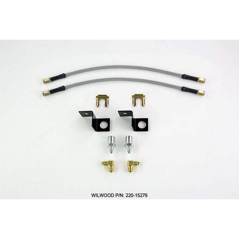Wilwood Flexline Kit 14 inch -3 M10-1.5 IF 1/8 NPT 90 Degree Wilwood Brake Line Kits