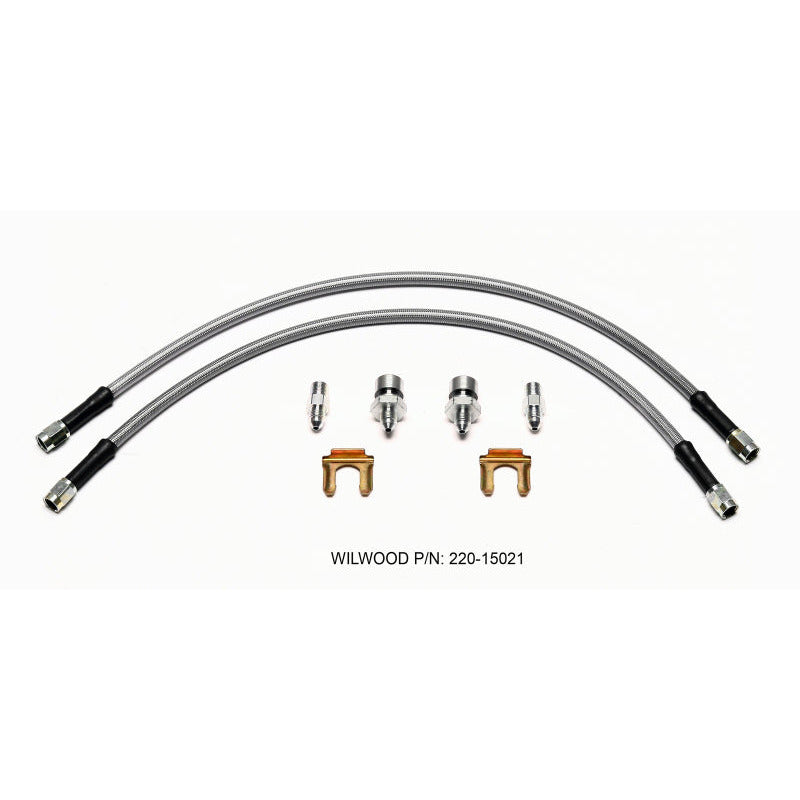 Wilwood Flexline Kit 18 inch -3 3/8-24 IF 1/8 NPT Straight Wilwood Brake Line Kits
