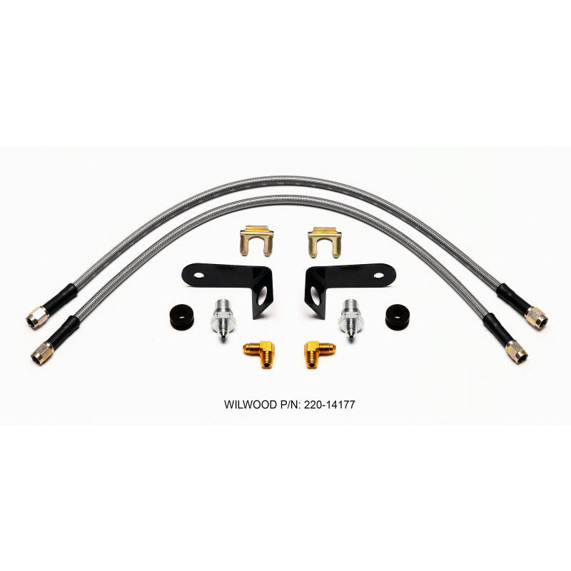 Wilwood Flexline Kit 20 inch -3 M10-1.0 BF 1/8 NPT 90 Degree Wilwood Brake Line Kits