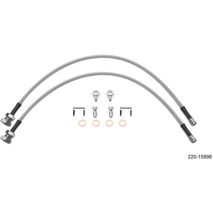 Wilwood Flexline Kit 24in 7/16-20in Banjo - 5/8-26in Male Bulkhead (Fits D52 Caliper) Wilwood Brake Line Kits