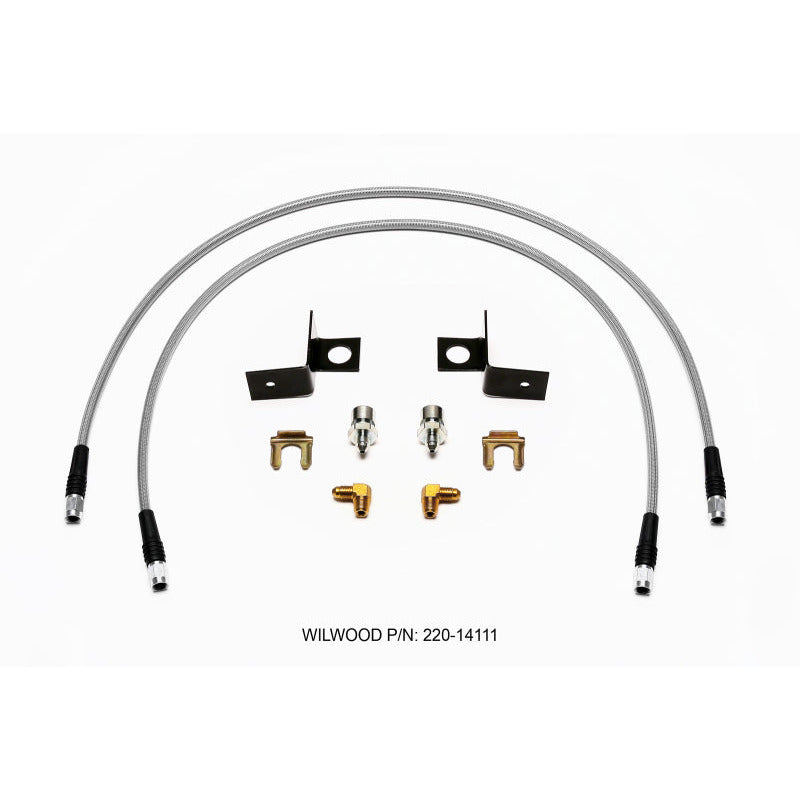 Wilwood Flexline Kit 30 inch -3 3/8-24 IF 1/8 NPT 90 Degree Wilwood Brake Line Kits