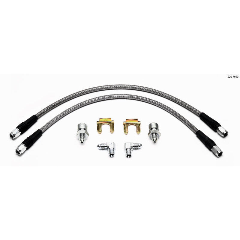Wilwood Flexline Kit 55-57 Chevy w/ Forged Dynalite Front Caliper Wilwood Brake Line Kits