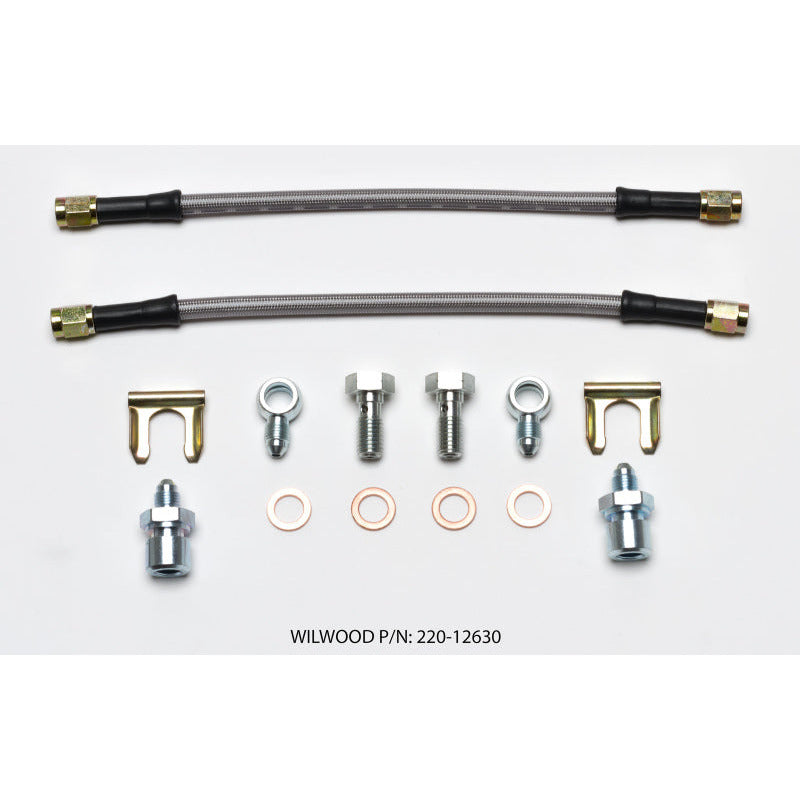 Wilwood Flexline Kit D52 Caliper 10in w/ Banjo 10mm -3/8-24 Chassis Wilwood Brake Line Kits
