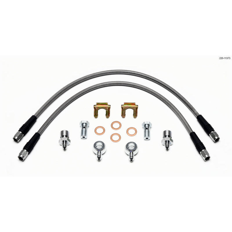 Wilwood Flexline Kit D52 Caliper 18in w/ Banjo 7/16-20 Wilwood Brake Line Kits