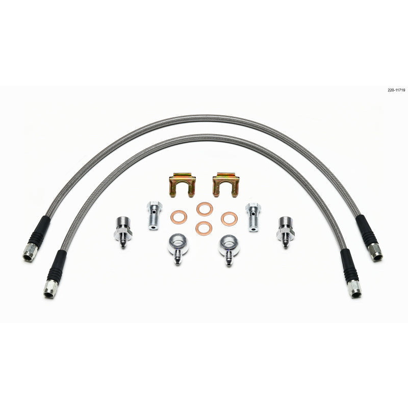 Wilwood Flexline Kit D52 Caliper 22in w/ Banjo 7/16-20 Wilwood Brake Line Kits