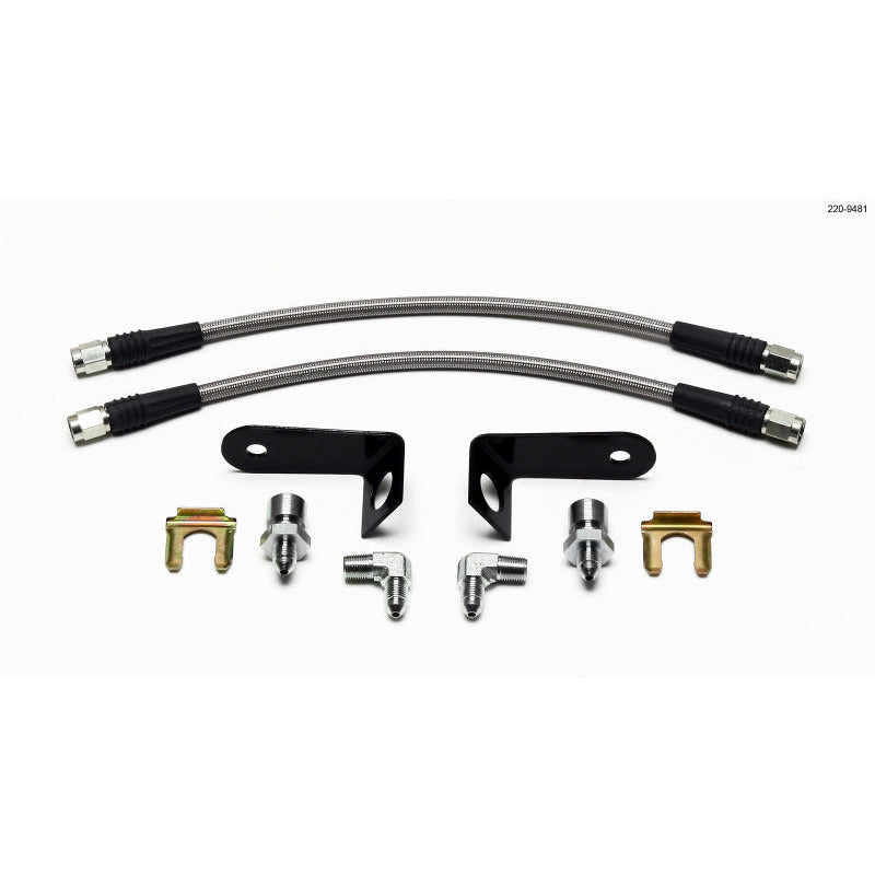 Wilwood Flexline Kit Front Kit Car w/FSL4 Caliper Wilwood Brake Line Kits