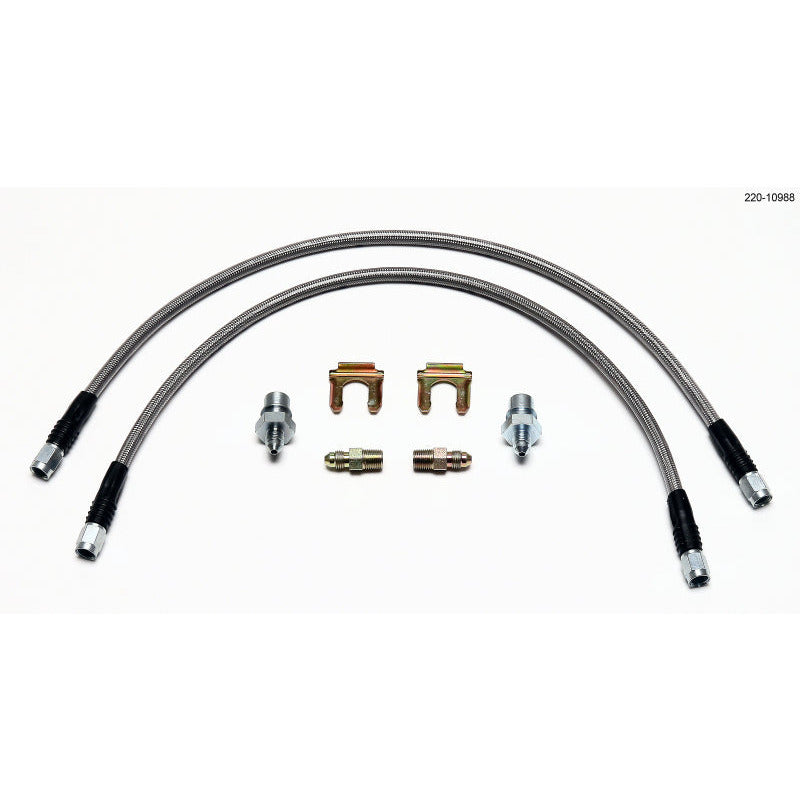 Wilwood Flexline Kit Universal. 18in M10 x 1.0 BF to 1/8-27 NPT Wilwood Brake Line Kits