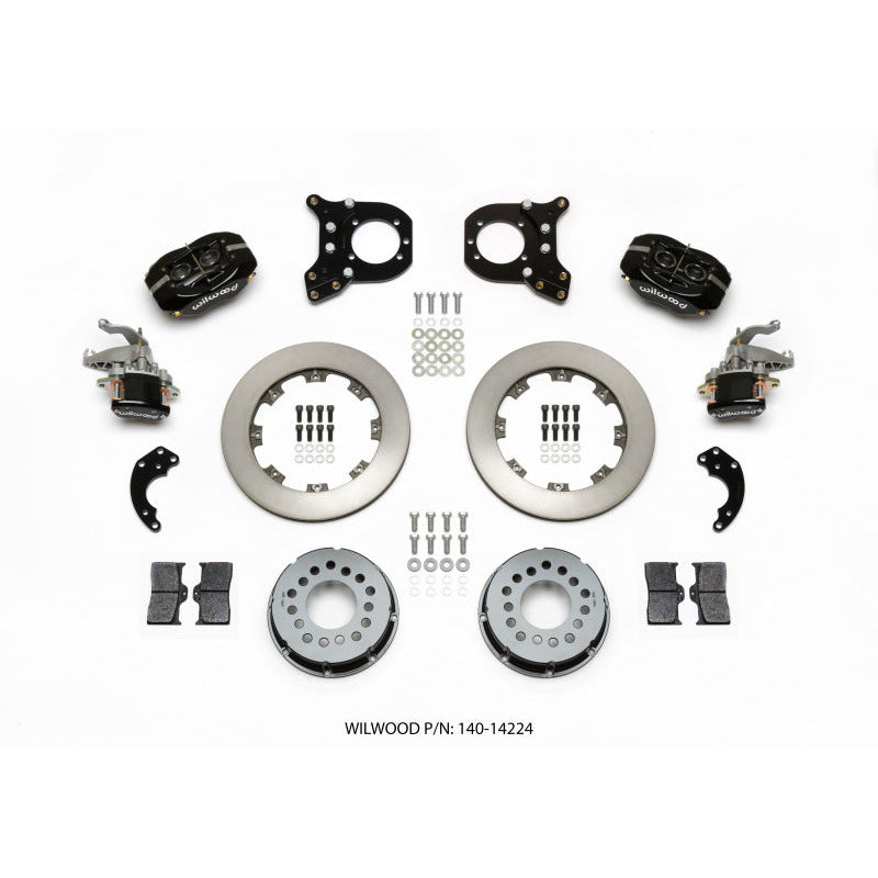 Wilwood Forged Dynalite P/S Rear Kit w/MC4 P-Brake Chev 12 Bolt w/Clip Eliminator Wilwood Big Brake Kits