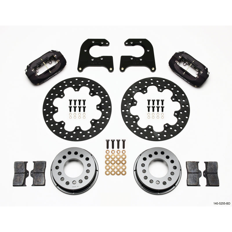Wilwood Forged Dynalite Rear Drag Kit Drilled Rotor Mopar/Dana 2.36in Off w/Snap Ring Brng Wilwood Big Brake Kits