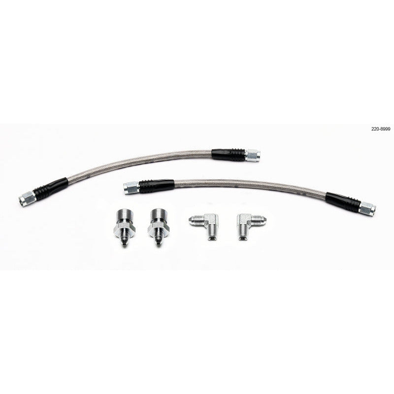 Wilwood GM 1500/2500 Rear (w/13in Rotor) 10in OAL Flexline Brake Hose w/Fittings Wilwood Brake Line Kits