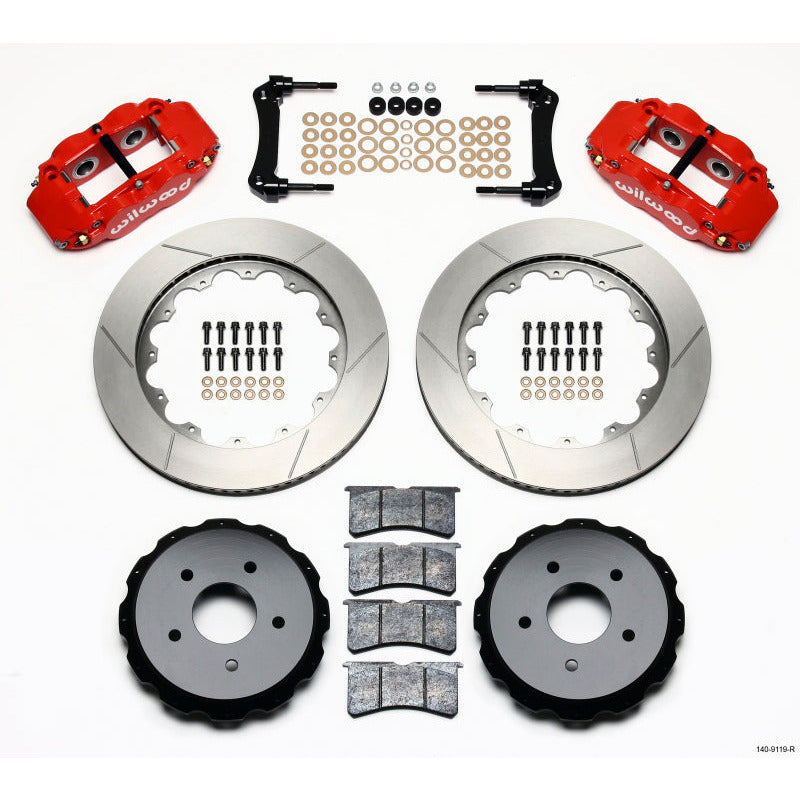 Wilwood Narrow Superlite 4R Rear Kit 14.00in Red 97-04 Corvette C5/Z06 05-13 C6 Wilwood Big Brake Kits