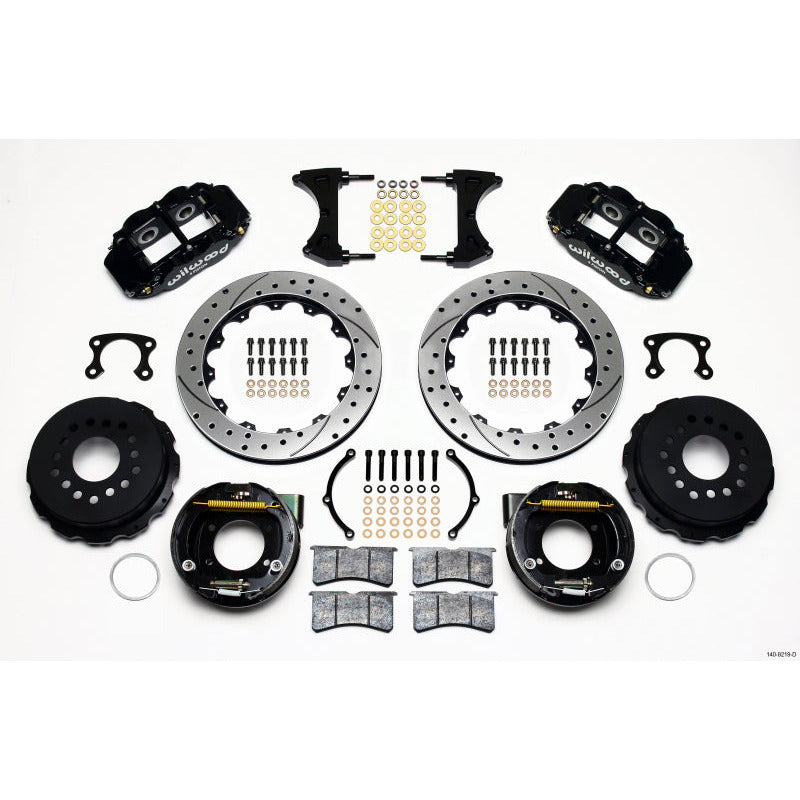 Wilwood Narrow Superlite 4R Rear P-Brk Kit 12.88in Drilled Big Ford New Style 2.50in Offset Wilwood Big Brake Kits