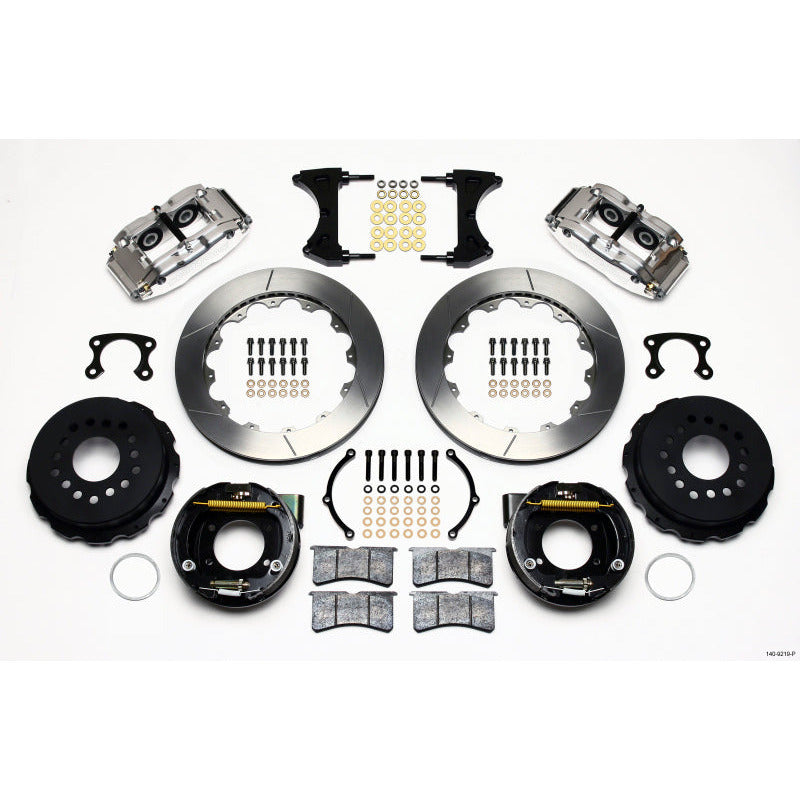 Wilwood Narrow Superlite 4R Rear P-Brk Kit 12.88in Polished Big Ford New Style 2.50in Offset Wilwood Big Brake Kits