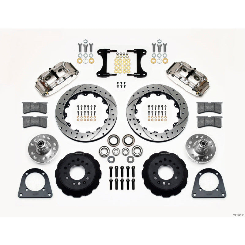 Wilwood Narrow Superlite 6R Front Hub Kit 12.88in Drill Pol TCI-IFS 71-78 (Pinto Based) Wilwood Big Brake Kits