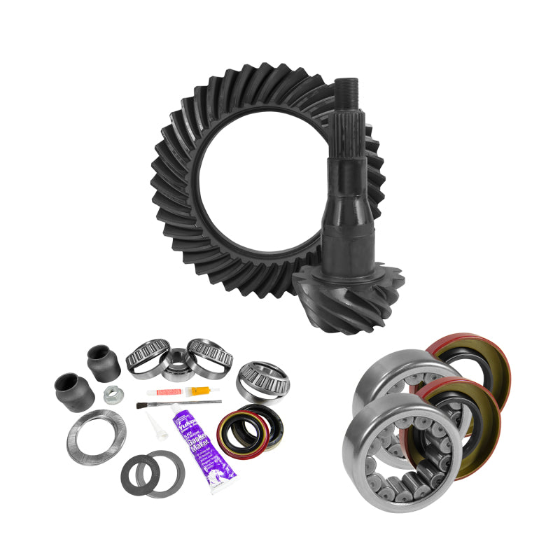Yukon Gear 9.75in Ford 3.55 Rear Ring & Pinion Install Kit 2.99in OD Axle Bearings and Seals
