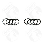 Yukon Gear (4) Full Circle Snap Rings / Fits Dana 60 733X U-Joint w/ Aftermarket Axle