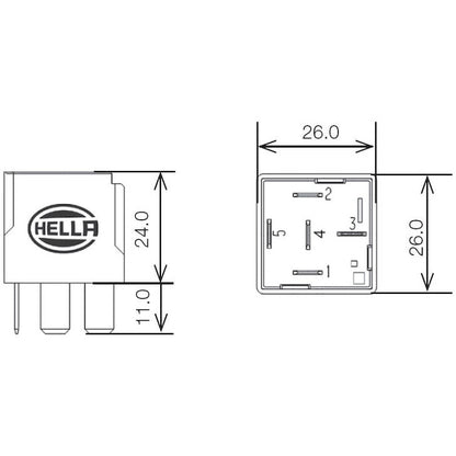 Hella Relay 24V 10/20A Spdt Res Hella Light Accessories and Wiring