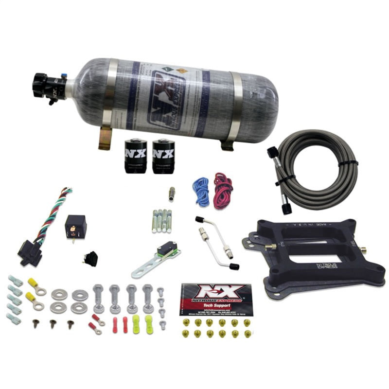 Nitrous Express 4150 4-BBL/Gasoline Nitrous Kit (50-300HP) w/Composite Bottle Nitrous Express Nitrous Systems