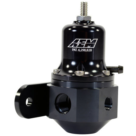 AEM High Capacity Universal Black Adjustable Fuel Pressure Regulator AEM Fuel Pressure Regulators