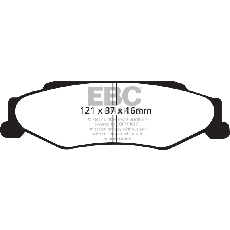 EBC 03-04 Cadillac XLR 4.6 Greenstuff Rear Brake Pads EBC Brake Pads - Performance